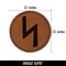 Norse Viking Dwarven Rune Letter S Round Iron-On Engraved Faux Leather Patch Applique - 2.5"